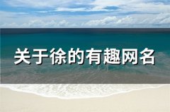关于徐的有趣网名(64个)