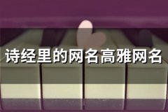 诗经里的网名高雅网名(91个)