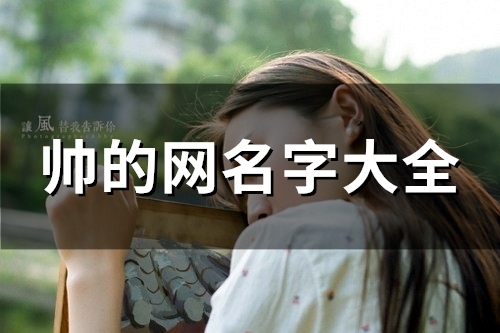 帅的网名字大全(精选134个)