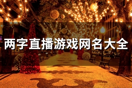 两字直播游戏网名大全(158个)