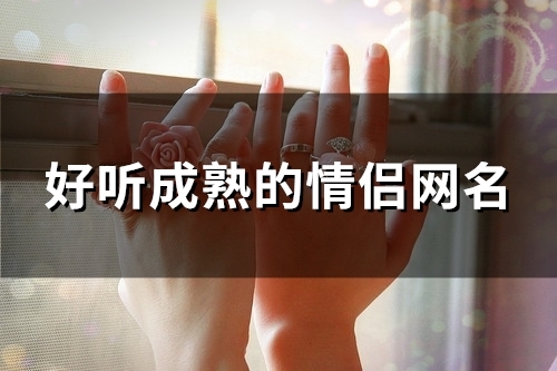 好听成熟的情侣网名(133个) 好听成熟的情侣网名(133个)