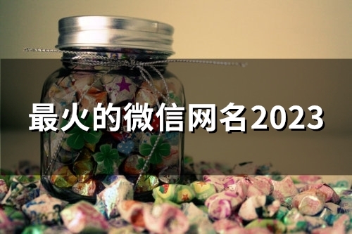 最火的微信网名2023(精选118个)