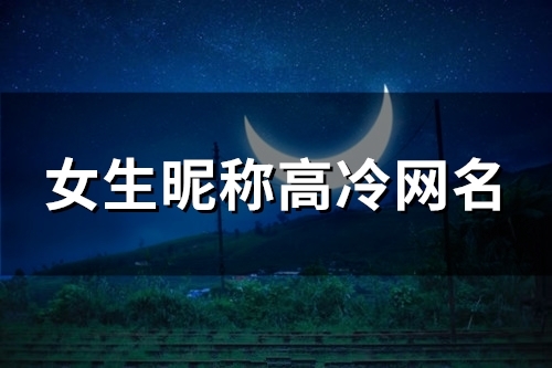 女生昵称高冷网名(113个)