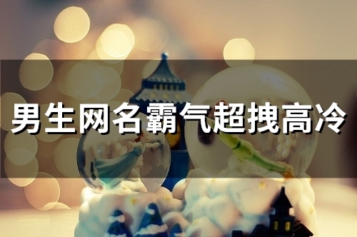 男生网名霸气超拽高冷(127个)