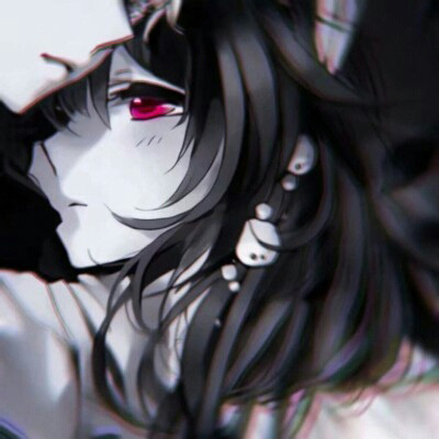 高清二次元黑暗系情侣头像一对两张(20张)