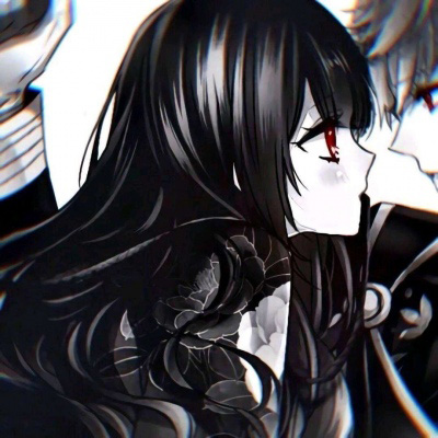 高清二次元黑暗系情侣头像一对两张(20张)