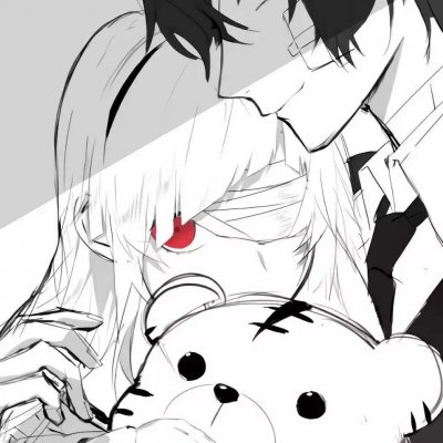 高清二次元黑暗系情侣头像一对两张(20张)