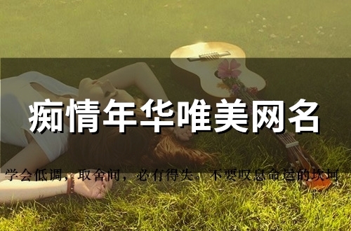 痴情年华唯美网名(优选173个)
