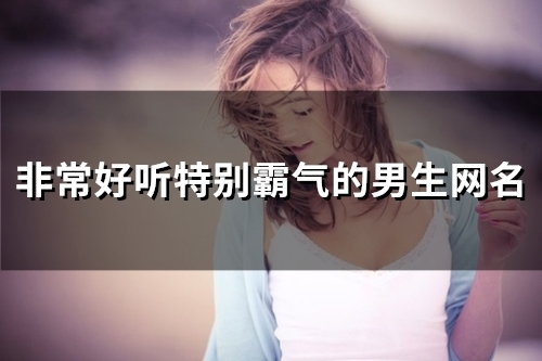 非常好听特别霸气的男生网名(共160个)