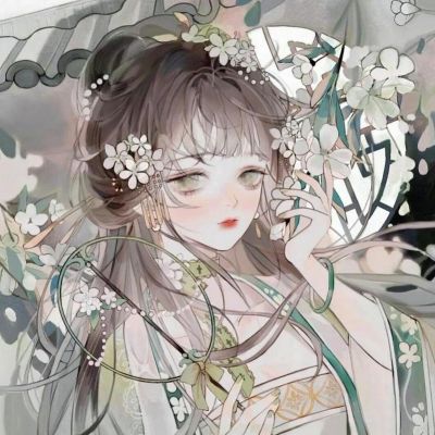 清新绿色森系女生头像二次元(18张)