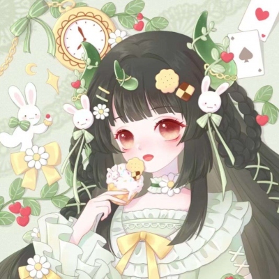 清新绿色森系女生头像二次元(18张)