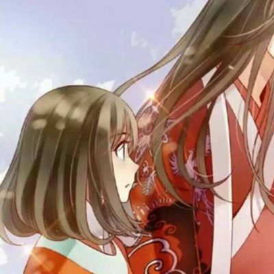 亲密恩爱一男一女动漫情侣古风头像(精选18张)