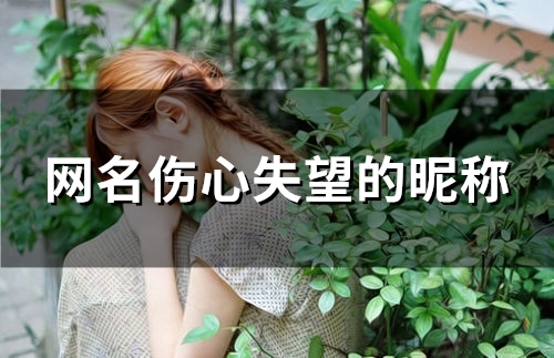 网名伤心失望的昵称(精选111个)