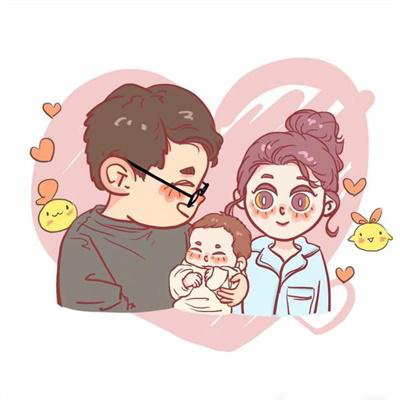 三口之家的卡通头像(优选25张)