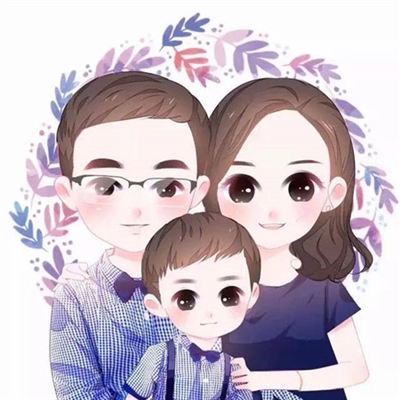 三口之家的卡通头像(优选25张)