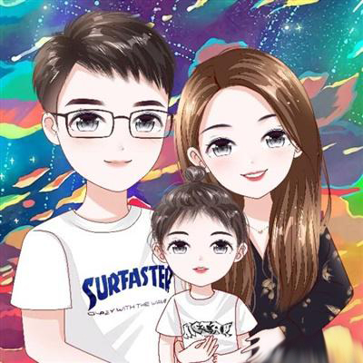 三口之家的卡通头像(优选25张)