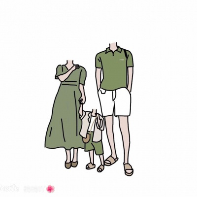 三口之家的卡通头像(优选25张)