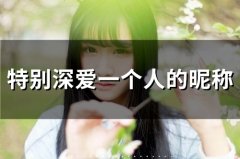 特别深爱一个人的昵称(共92个)