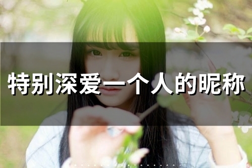 特别深爱一个人的昵称(共92个)
