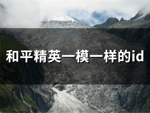 和平精英一模一样的id(103个)