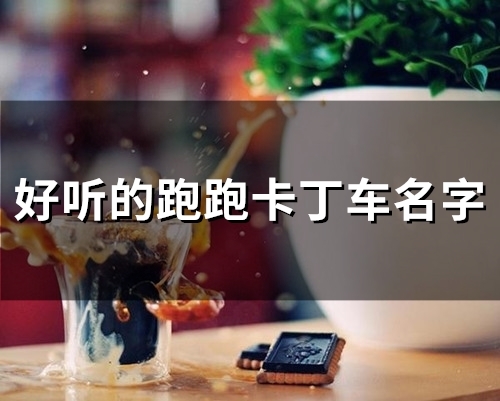 好听的跑跑卡丁车名字(优选82个)