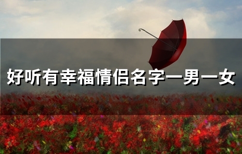 好听有幸福情侣名字一男一女(49个)