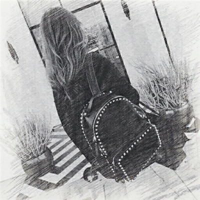 唯美好看的女生素描头像图片大全(精选16张)