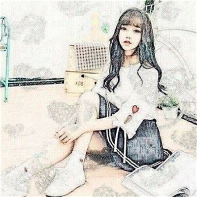 唯美好看的女生素描头像图片大全(精选16张)