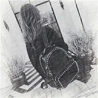 唯美好看的女生素描头像图片大全(精选16张)