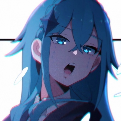 蓝色系女生二次元头像(优选18张)