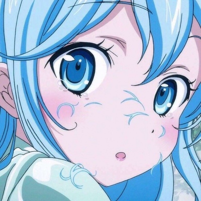 蓝色系女生二次元头像(优选18张)