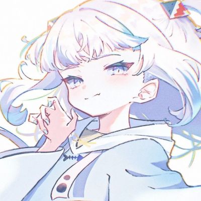 蓝色系女生二次元头像(优选18张)