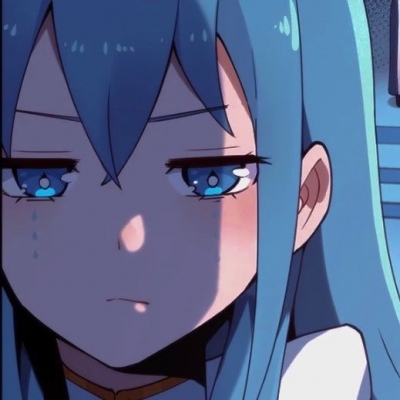 蓝色系女生二次元头像(优选18张)