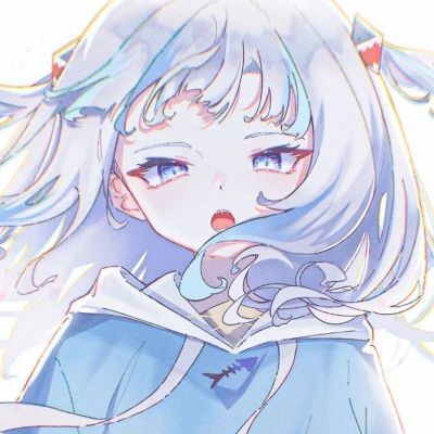 蓝色系女生二次元头像(优选18张)