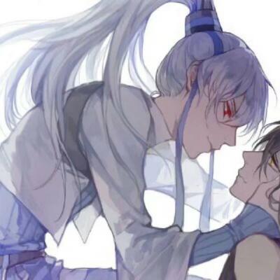 古风情侣头像一对两张唯美卡通图片(18张)