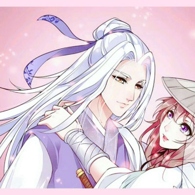 古风情侣头像一对两张唯美卡通图片(18张)