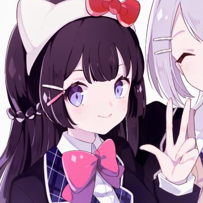 手绘闺蜜头像两人一人一张(精选16张)