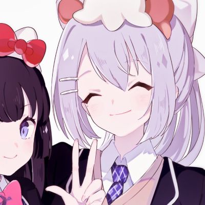 手绘闺蜜头像两人一人一张(精选16张)