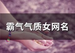 霸气气质女网名(共81个)