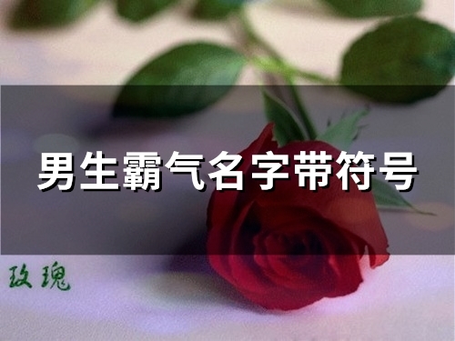 男生霸气名字带符号(107个)