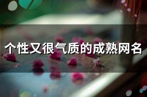个性又很气质的成熟网名(共88个)