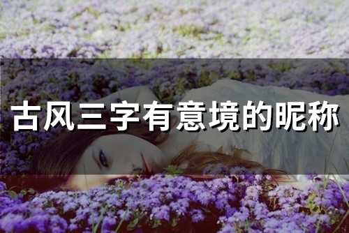 古风三字有意境的昵称(106个) 古风三字有意境的昵称(106个)