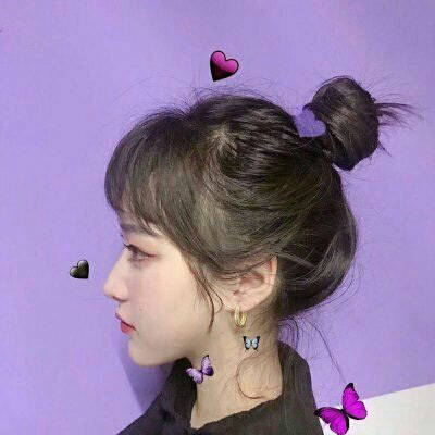 干净高级的紫色系女生头像(优选28张)