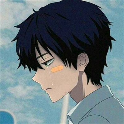 动漫男生虐心哭泣头像(共28张)