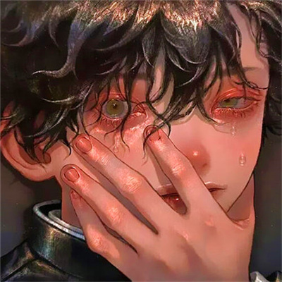 动漫男生虐心哭泣头像(共28张)