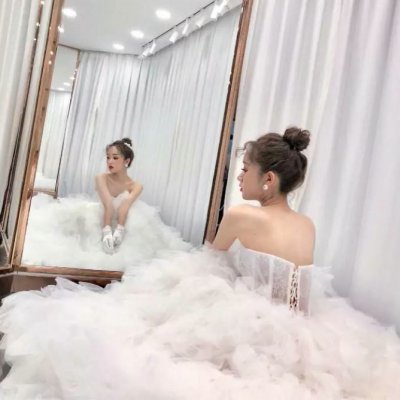 女生穿婚纱头像图片(优选24张)