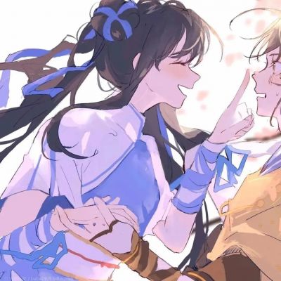 一男一女卡通情侣头像(18张)