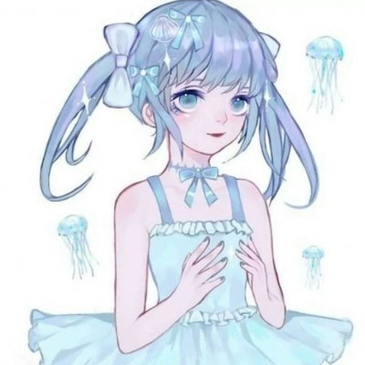 长发头像女卡通图片(20张)