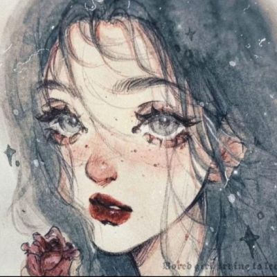 长发头像女卡通图片(20张)