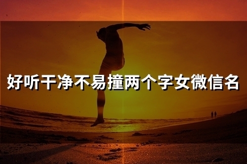 好听干净不易撞两个字女微信名(104个)